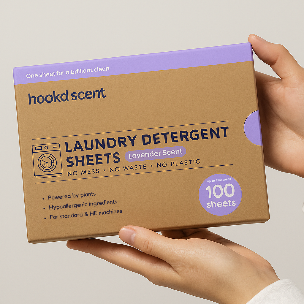 Hook’d Scent laundry detergent sheets lavender